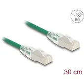DeLOCK 80363, 0,3 m, Cat6a, U/FTP (STP), RJ-45, RJ-45, Vihreä