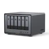 UGREEN NASync DXP6800 Pro - Verkkotallennusjärjestelmä, Harmaa, Musta
