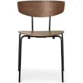 Ferm Living Herman Tuoli Walnut, musta teräsrunko