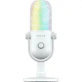 Razer Seiren V3 Chroma White - RGB-USB-mikrofoni, jossa on tap-to-mute-toiminto (RZ19-05060200-R3M1)