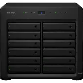 Synology DX1215II pöytämallinen laajennusyksikkö, 2,5" / 3,5", 12-paikkainen, InfiniBand, hot swap, musta