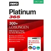 Nero Platinum 365, 1 lisenssi(t), 1 vuosi/vuosia, 12 kuukautta, Tilaus (EMEA-12220035)