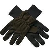 Deerhunter Fleece Gloves w. Leather Art Green XL