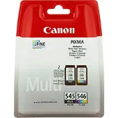 Canon CL-546 + PG-545 -mustekasettipakkaus, musta ja kolmiväri