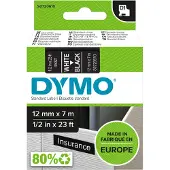 Dymo Merkkausnauha D1 12 mm valkoinen mustalla pohjalla