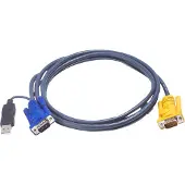Aten 2L-5203UP, 3 m, VGA, Musta, HDB-15 + USB A, SPHD-15, Uros