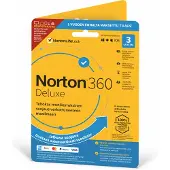 Norton 360 Deluxe - 25 Gt - 3 laitetta / 12 kk -tietoturvaohjelmisto, aktivointikortti, attach - uuden laitteen ostajalle