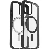 Otterbox React MagSafe -suojakotelo, Apple iPhone 16, kirkas / musta