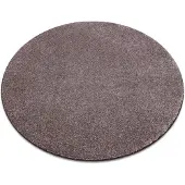 Rugsx Alfombra SAN MIGUEL marrón 41 llanura color sólido circulo 200 cm
