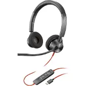 Poly Blackwire 3320 Stereo USB-C -headset (sis. USB-C/A-adapteri)
