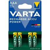 Varta – Ladattava Accu Power AAA 800mAh 4 kpl (56703101404)