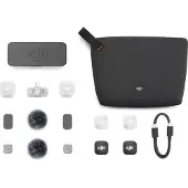 DJI Mic Mini 2, kaksi lähetintä + mobiilivastaanotin ja latauskotelo