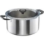 Fiskars Ff Casserole 7,0L New Lid - Silver - 7 L
