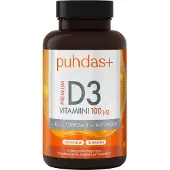 Puhdas+ Premium D3-vitamiini 100 µg, 120 kaps