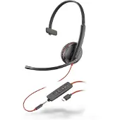 Plantronics Blackwire C3215 USB-C -sankakuulokemikrofoni, musta
