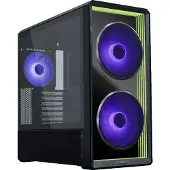 Lian Li LANCOOL 217 INF -miditornikotelo ikkunalla ja RGB-valaistuksella, musta puusomisteilla