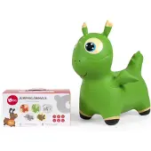 Bo . Jumping Animal Bouncer -pomppueläin, Green Dino