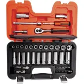 Bahco hylsysarja S330L, 3/8", 53 osaa, vakiot ja pitkät hylsyt