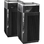 Asus ZenWiFi Pro ET12 - 2-paketti - Wi-Fi-järjestelmä (2 reititintä) - enintään 6000 neliöjalkaa - verkko - GigE, 2,5 GigE - Wi-Fi 6E - Monikaistainen