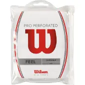 Wilson Pro Overgrip Perforated -grippi, valkoinen, 12 kpl