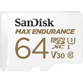SanDisk 64gb max endurance microsdhc card with adapter 30 000 hours