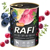 Dolina Noteci Rafi Märkäruoka koiralle Rafi naudan mahahapoista kinkulla 400 g