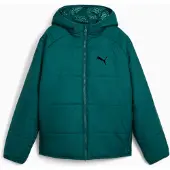 Puma REVERSIBLE PUFFER poikien hupullinen takki vihreä 68283322 koko 128
