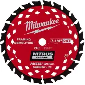 Milwaukee Pyörösahan terä - - 4932499376 - Nitrus Carbide - 190x30x1,8 mm - 24 hammasta ATB