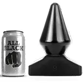 All Black Vinyl Anal Plug 18,5 cm