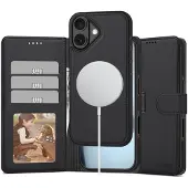 Tech-Protect iPhone 17 2-in-1 lompakkokotelo - Magsafe-yhteensopiva - Musta