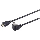 Microconnect Angled HDMI 1.4 -kaapeli jossa Ethernet, 2 m, musta