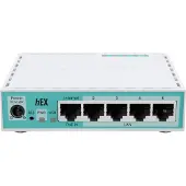 Mikrotik hEX langallinen reititin Gigabitti Ethernet Valkoinen (E50UG)