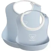 BabyBjörn ruokalappu pieni ja iso 2 kpl Powder Blue