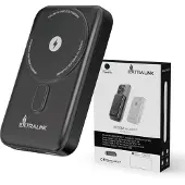 Extralink 10 000 mAh:n powerbank MagSafe-yhteensopivuudella – Grafiitti / Magneettinen lisäakku / Langaton Qi-lataus
