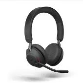 Jabra Evolve2 65 MS Stereo -langaton kuulokemikrofoni + latausteline ja USB-A-sovitin, musta