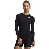 Under Armour Women's HeatGear Compression Long Sleeve Ultimate Black Kerrasto yläosat S
