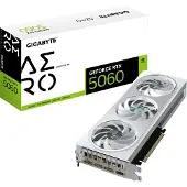 Gigabyte GeForce RTX 5060 AERO OC 8G, GeForce RTX 5060, 8 GB, GDDR7, 128 bittiä, 7680 x 4320 pikseliä, PCI Express 5.0 (GV-N5060AERO OC-8GD)