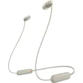 Sony WI-C100 Bluetooth-nappikuulokkeet, beige