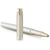 Parker 2172955, Kuulakärkikynän kiinnitys painamalla paikalleen, Shampanja, Musta, Ruostumaton teräs, Lakka, Hienojakoinen