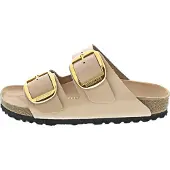 Birkenstock for woman. 1026553 Leather Arizona Big Buckle Sandals (Narrow Fit) beige (37), Flat, None, Casual