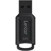 Lexar JumpDrive LJDV400064G-BNBNG, 64 GB, USB A-tyyppi, 3.2 Gen 1 (3.1 Gen 1), 100 MB/s, Liuku, Musta