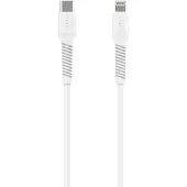 FIXED LIQUID Silicone cable USB-C/Lightning 1.2m White