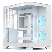 Fractal Design Pop 2 Vision -miditornikotelo RGB-valaistuksella ja ikkunalla, valkoinen