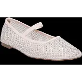 Bianco Bialilja Mesh Ballerina - White - 39