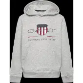 Gant Kids Archive Shield Hoodie - Grey - 134