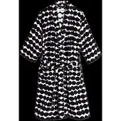 Marimekko Räsymatto Bath Robe - Black - M