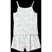 Mango Floral Print Short Pyjama Set - Cream - 7-8