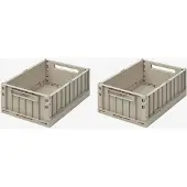 Liewood Weston Storage Box S 2-Pack - Cream - ONE SIZE