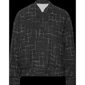 Mango Tweed Bomber Jacket - Black - XL