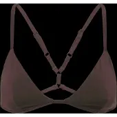 Monki Crossback Triangle Bikini Top - Brown - S